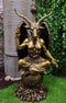 Large Gold Tone 3 Feet Oversized Sabbatic Goat Baphomet Statue