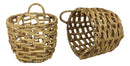 Western Farmhouse Stylish Hand Woven Nesting Storage Wicker Baskets Set Of 5