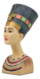 Ancient Egyptian Beautiful Queen Nefertiti Bust Statue 9" Tall Classical Decor