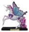 Ebros Rose Khan Fantasy Lilac Butterfly Unicorn Mare Horse Figurine 7.25"H