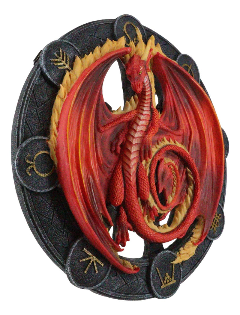 Beltane Drake Ember Flame Wheel of The Year Sabbats Of The Dragon Wall Decor