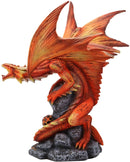 Ebros Phoenix Fire Element Dragon Baby Wyrmling and Mother Statue Anne Stokes