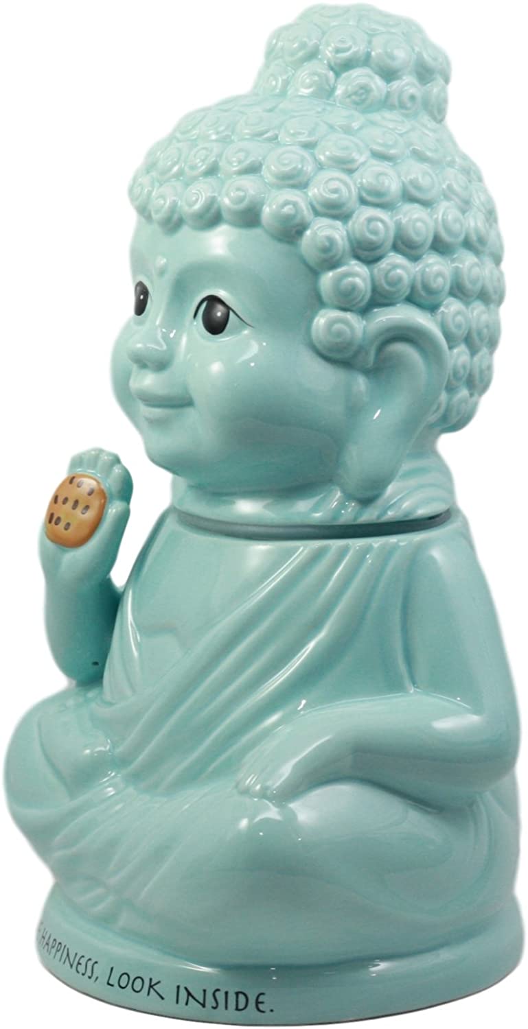 Ebros "True Happiness" Enlightenment Medicine Buddha Ceramic Cookie Jar 10.75"H