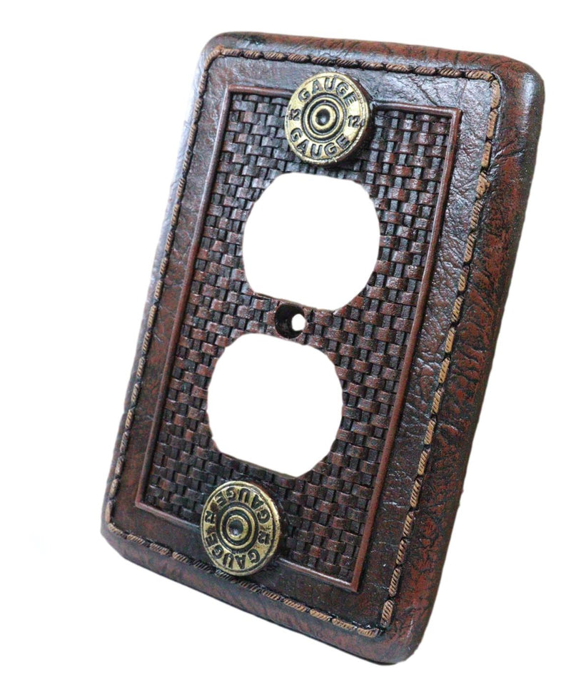 Pack of 2 Western 12 Gauge Shotgun Shells Double Receptacle Outlet Wall Plates