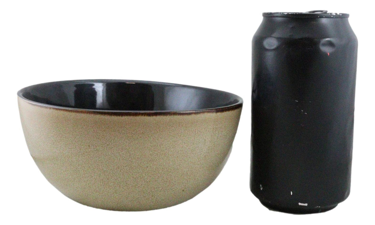 Pack Of 2 Rustic Western Forest Black Bear Ceramic Pasta Salad Soup Bowls 21Oz