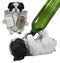 Ebros Realistic Shih Tzu Dog Glass Salt Pepper Shakers & Wine Bottle Holder