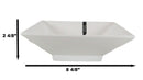 Ebros Pack Of 2 Kitchen And Dining Modern Contemporary Design Porcelain Square Bowls 35 Ounces 8.5"Diameter - Ebros Gift