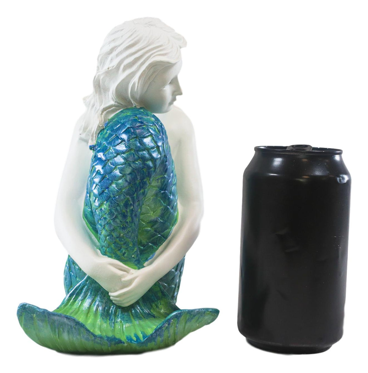 Ebros Marine Ocean Lovesick Mermaid With Blue Green Ombre Tail Sitting Statue