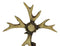 Rustic Western Stag Elk Deer Bone Antlers Burr Center Wall Cross Cabin Decor