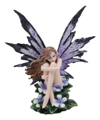 Amy Brown Whimsical "Luna" Periwinkle Flower Nude Garden Fairy Figurine Fae