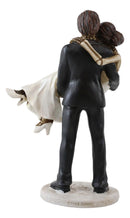 Ebros Groom Carrying Bride Skeleton Face Wedding Couple Statue Figurine 6.25"H