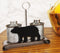 Ebros Galvanized Metal Western Rustic Black Bear Salt & Pepper Shakers Holder Carrier