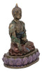 Ebros Akshobhya Bhaiṣajyaguru Medicine Buddha of Healing and Purity Meditating Figurine in Faux Bronze Patina for Home Altar Zen Decoration Eastern Enlightenment Amitabha Buddhist Statue Feng Shui