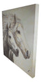 Rustic Country Western 2 Running Horses Canvas Picture Wooden Frame 24"X24"