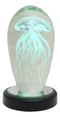 Marine Glow In The Dark Pink Jellyfish 6"H Glass Egg With Color LED Base Display