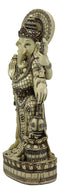 Ebros 21" Tall Hindu Ganesha On Lotus Throne with Percussion Maracas Statue - Ebros Gift