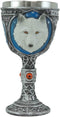 Ebros Celtic Direwolf White Snow Wolf 16oz Wine Goblet Chalice