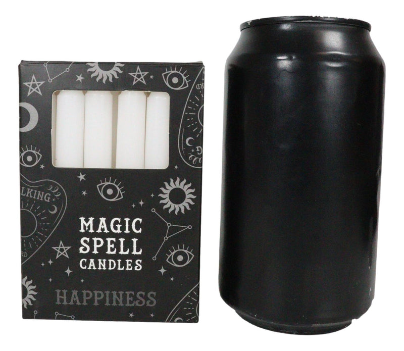 White Happiness Purity Pack of 12 Wicca Occult Witch Ritual Spell Chime Candles