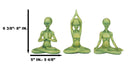 UFO Green Roswell Alien ET Yoga Meditation Body Mind and Soul Sitting Figurines