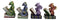 Ebros Metallic Three Wise Baby Dragon Set See Hear Speak No Evil Statue 3.5"H