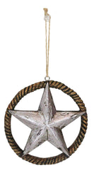 Set of 3 Rustic Western Star Ropes Circle Tooled Leather Horse Saddles Ornaments