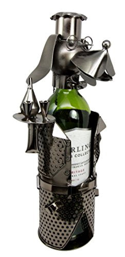 Ebros Beagle Dog Party Cocktail Waiter Butler Steel Metal Wine Bottle Holder Caddy