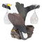 Ebros Liberty American Bald Eagle  Wine Valet As Bottle & 2 Glasses Holder Statue
