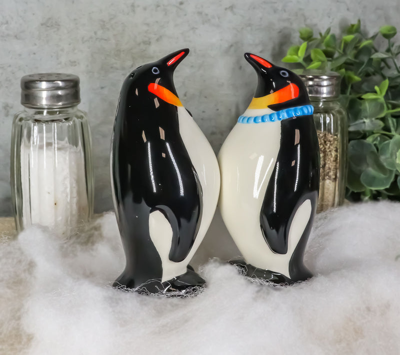 Polar Opposites Emperor Penguin Salt & Pepper Shakers Ceramic Magnetic Set