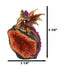 Metallic Red Iridescent Wyrmling Dragon On Faux Geode Crystal Rock Figurine 4"H