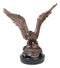 Ebros Wings Of Glory Bald Eagle Mother With Eaglets In Nest Electroplated Statue