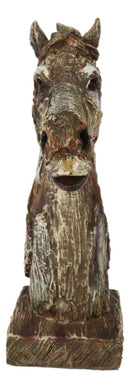 Faux Driftwood Equine Beauty Mustang Horse Head Desktop Plaque Sculpture 8.25"H