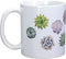 Ebros Gift Succulent Plant Mug Ceramic Coffee Mug 11 ounces Capacity 3.75"H