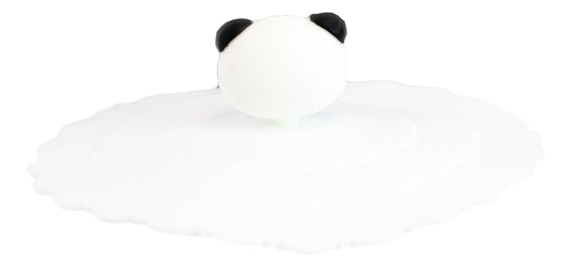 Pack Of 4 White Panda Reusable Silicone Coffee Tea Cup Lids Covers Air Tight