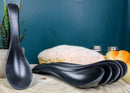 Matte Black Melamine Deep Soup Spoons Pack Of 12 Restaurant Supply Food Spoon