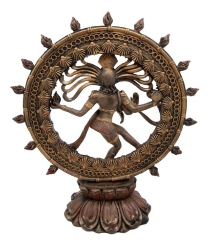 Ebros Hindu Shiva Nataraja Figurine Lord Of The Dance Cosmic Dancer God Statuette 9"H