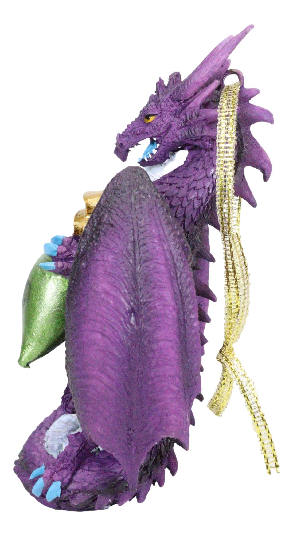 Holiday Festive Spirit Tree Lights Purple Dragon Christmas Hanging Ornament