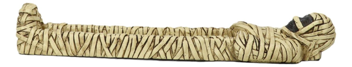 Egyptian King Tut Dead Sarcophagus Mummy In Bandage Stick Incense Holder Burner