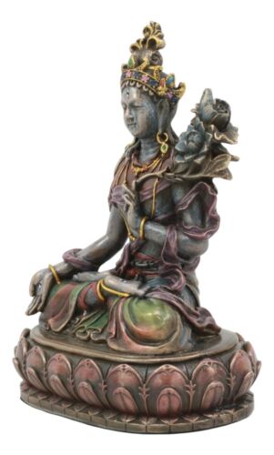 Ebros Bodhisattva White Tara Meditating Statue Buddha Of Compassion Figurine