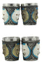 Mythical Fantasy Albino And Gray Wolf Shot Glasses 2-Ounce Set Of 4 Novelties