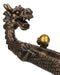 Feng Shui Chinese Legend Dragon King Holding Orb Incense Burner Holder Figurine