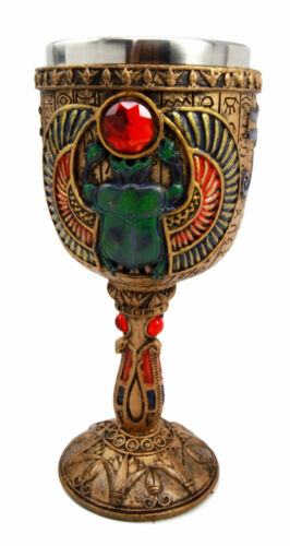 Egyptian Gods And Royalty Wine Goblets Set of 11 King Tut Nefertiti Anubis Seth