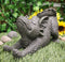 Ebros Garden Dragon Morning Greeting Stretch Statue 11.75" Long Cute Baby Dragonling Wyrmling Faux Stone Resin Finish Figurine Fantasy Dragons Home Decor