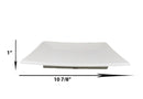 11" White Melamine Modern Square Serving Dinner Plates or Dish Platters Set of 2 - Ebros Gift