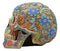 Ebros Colorful Day Of The Dead Floral Sugar Skull Statue Skeleton Head Sculpture