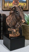Wildlife Bovidae Gnu Wildebeest Bull Bust Bronze Electroplated Resin Figurine