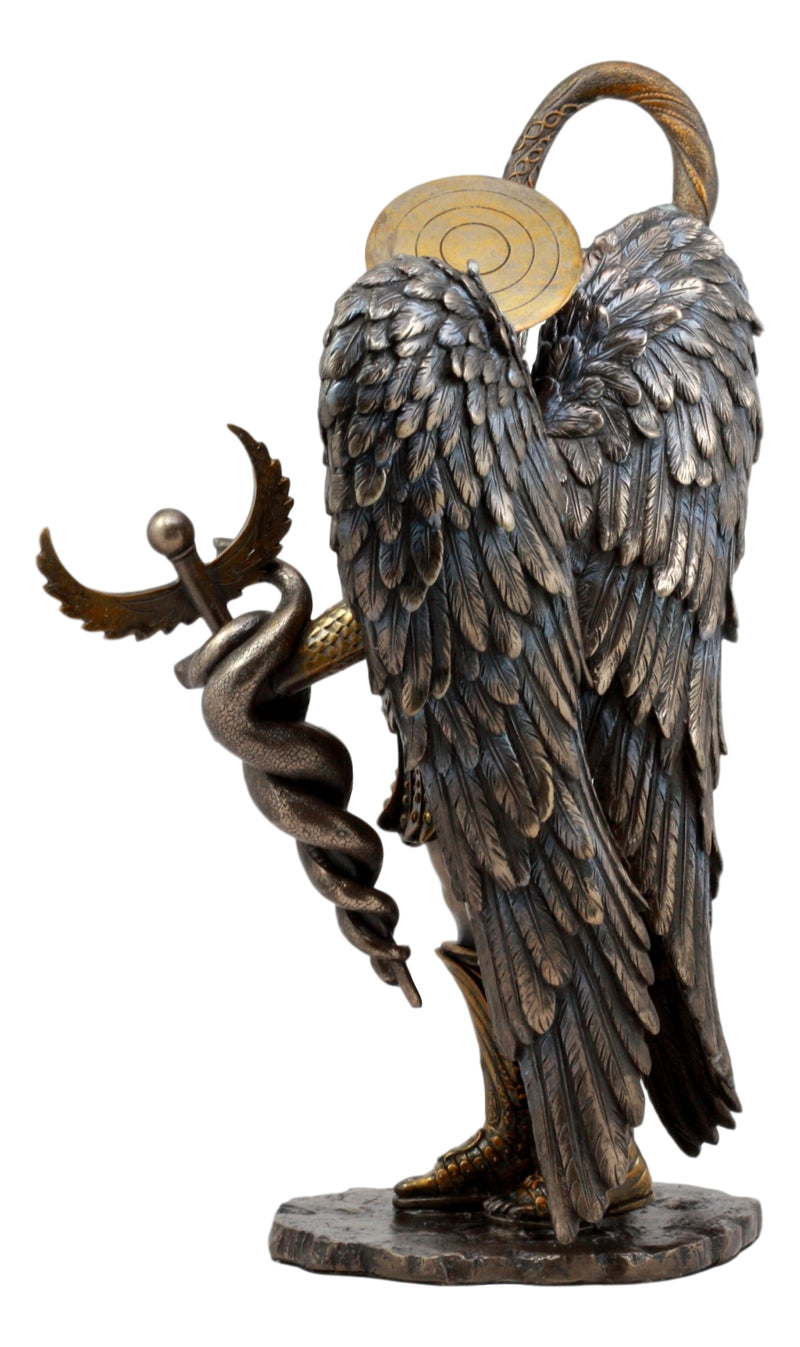 Ebros Saint Raphael The Archangel Holding Healing Staff Statue 13"H Catholic Saint Decorative Figurine