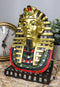 Golden Mask of King Tut Statue 8"H Egyptian Pharaoh Vulture and Cobra Crown Bust