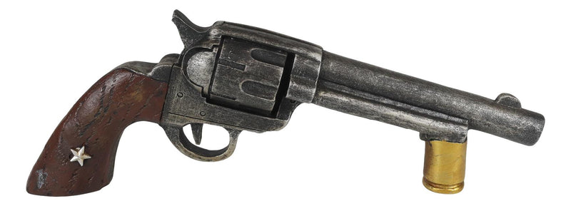 Set of 2 Rustic Western Cowboy Dual Revolver Pistols Barn Door Bar Pull Handles