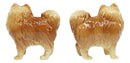 Ebros Pom Pom Golden Groomed Pomeranian Attractives Magnetic Salt Pepper Shakers
