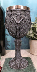 Ebros Gift Celtic Ryu Tribal Heart Dragon 7"H Wine Goblet Cup Chalice Home Decor